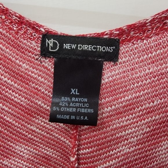 ND New Direction Tunic style Long Sweater Sparkly Metallic Size XL - Picture 15 of 16